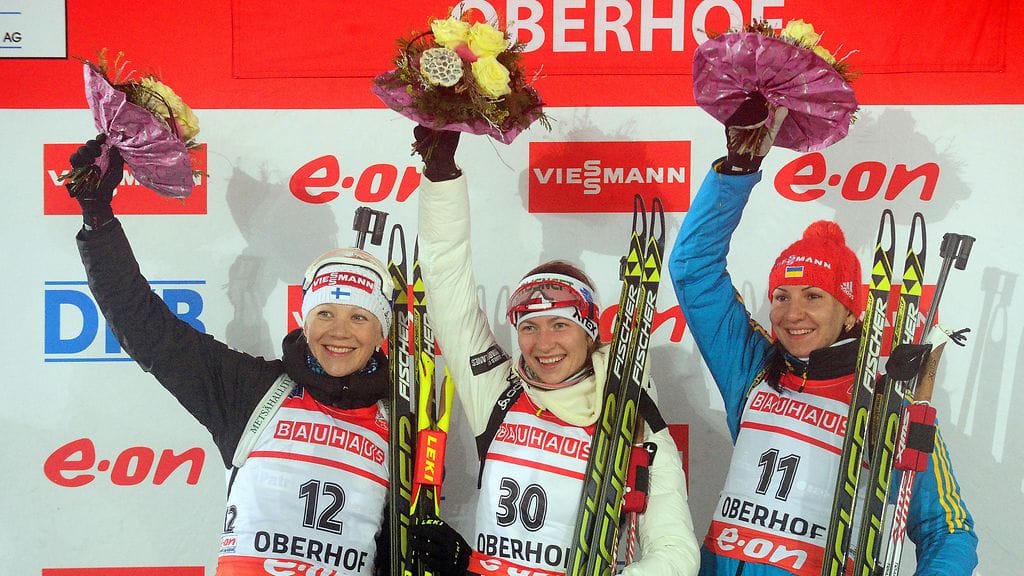 Kaisa Mäkäräinen Darja Domratsheva Olena Pidhrushna