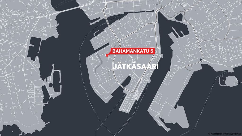 Ihminen kuoli Helsingin Jätkäsaaressa.