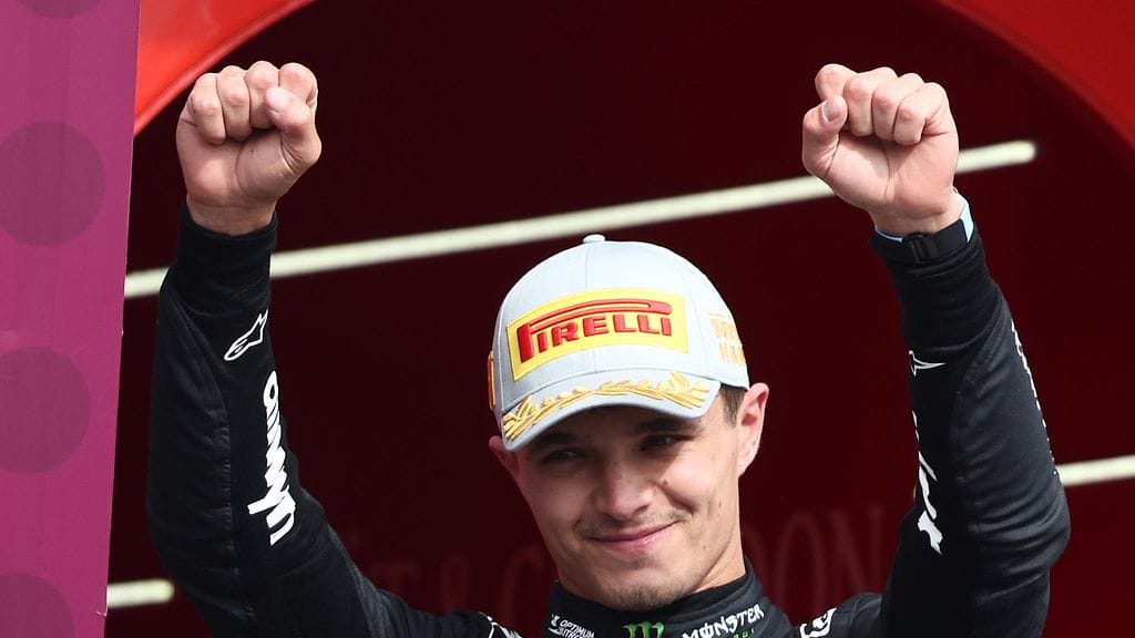 Lando Norris otti omansa.