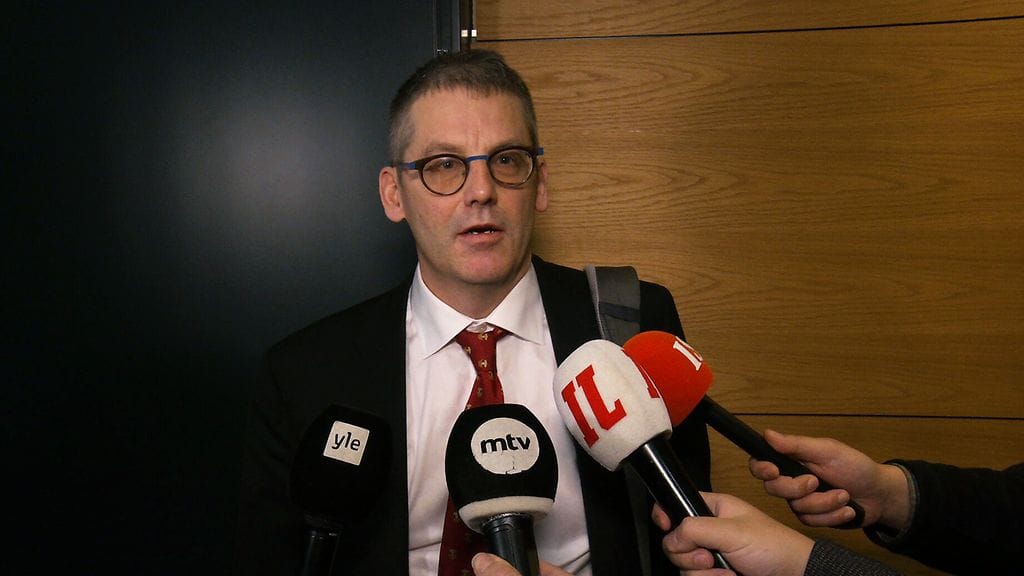 Herman Ljungberg kuvattuna Eagle S -oikeudenkäynnissä vuonna 2025.