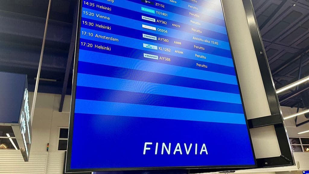 Kittilän lentoasemalla on jouduttu perumaan lentoja kovan pakkasen takia.