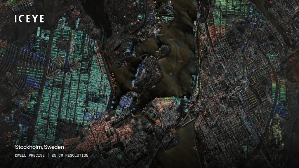 Iceyen satelliitin kuvaa Tukholmasta, Ruotsista.
