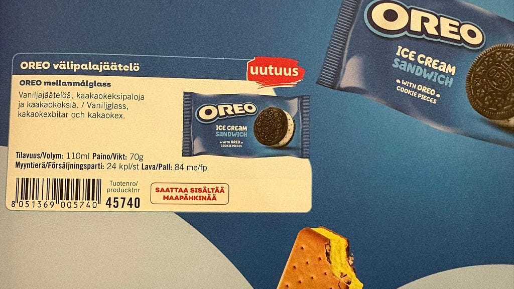 Oreo jäätelö