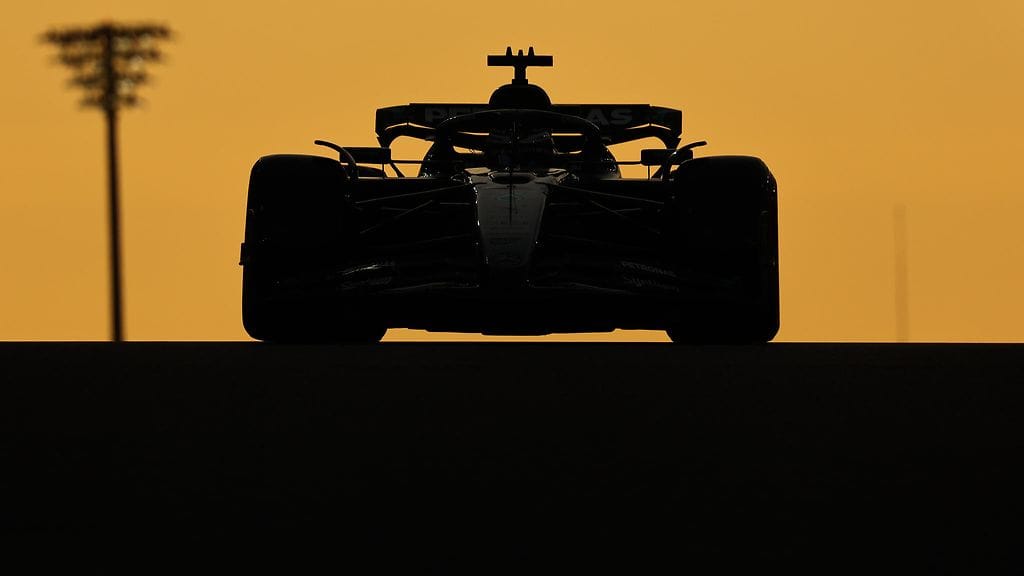 Mercedes sijoittui valmistajien MM-sarjan kakkoseksi vuonna 2025. Kuva on viime joulukuun testeistä Abu Dhabista.