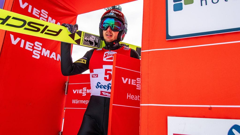 Ilkka Herola hakee Italiasta olympiamenestystä. Kuva maailmancupista helmikuun alusta.