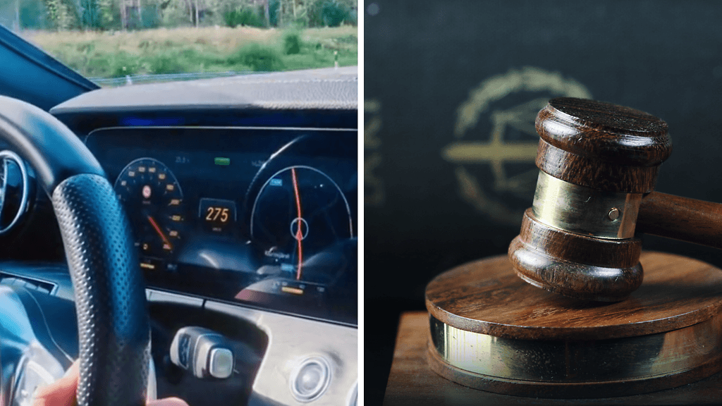 Nopeusmittari näytti korkeimmillaan 275 kilometriä tunnissa.