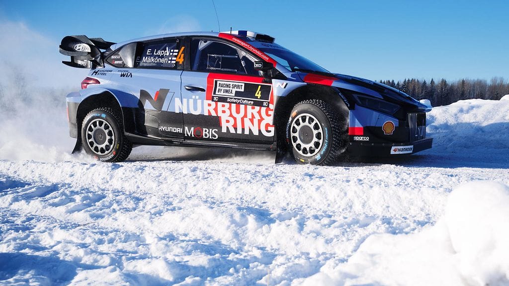 Esapekka Lappi Ruotsin MM-rallissa.