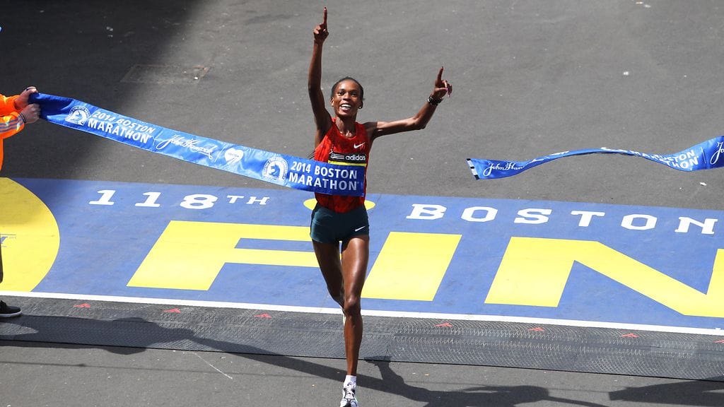 Rita Jeptoo on voittanut urallaan muun muassa Bostonin maratonin vuonna 2014.