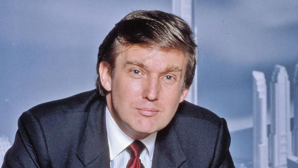 Donald Trump vuonna 1985.