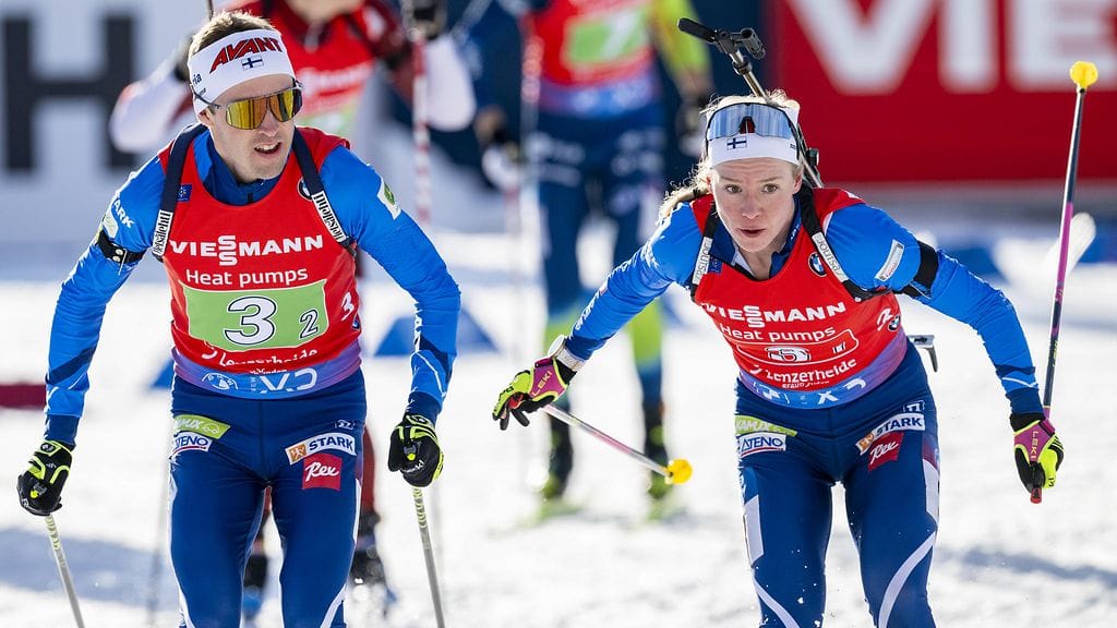 Tero Seppälä ja Suvi Minkkinen menestyivät maailmancupissa. Kuva keväältä 2025.