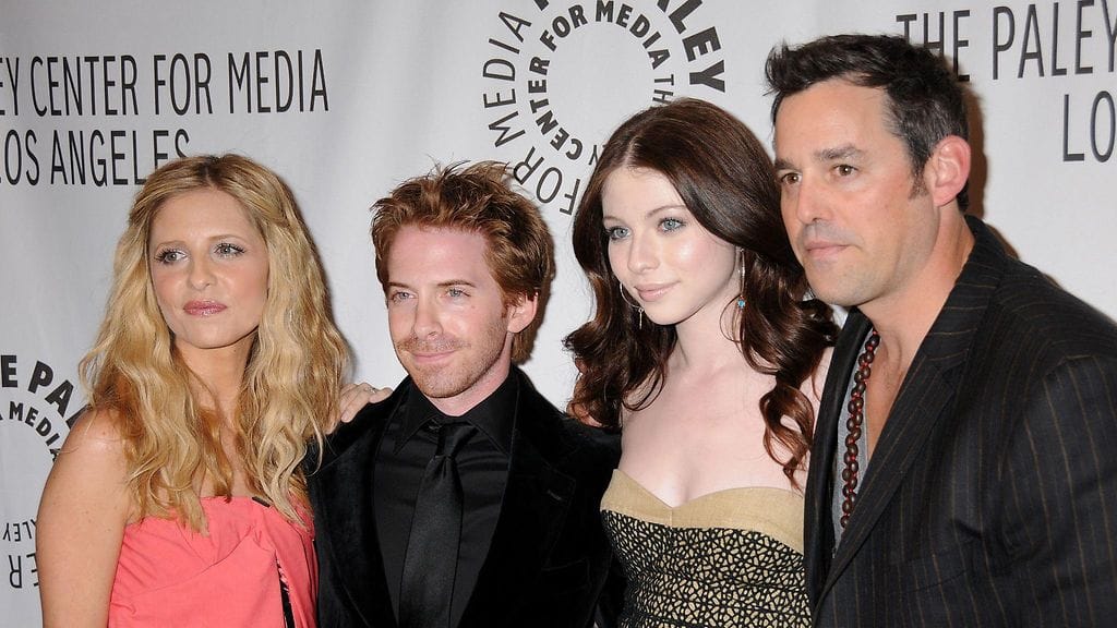 Buffy vampyyrintappaja -tähdet Sarah Michelle Gellar, Seth Green, Michelle Trachtenberg ja Nicholas Brendon maaliskuussa 2008 Hollywoodissa.