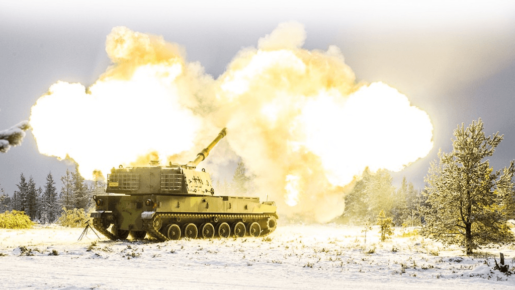 K9-panssarihaupitsien kantama on yli 40 kilometriä.